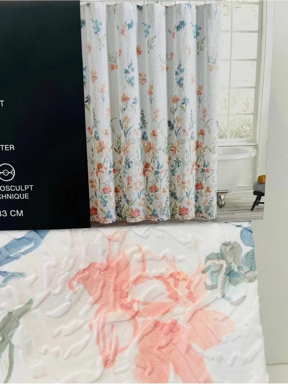 DKNY Clinton Floral Microsculpt Shower Curtain 72